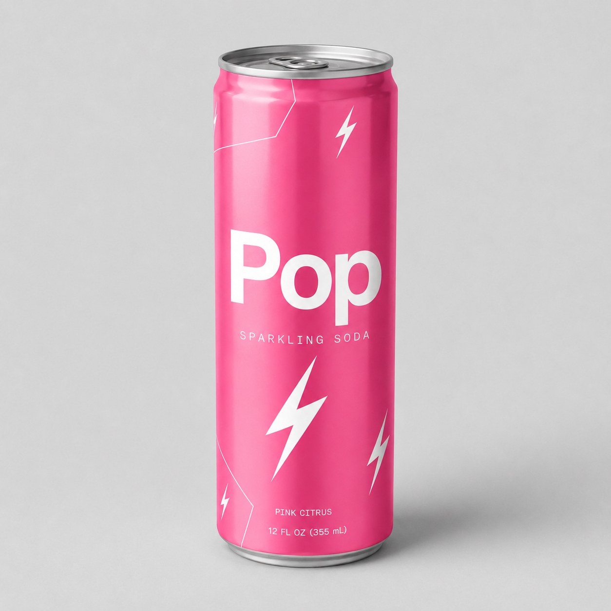 Canette Pop en trois-quarts gauche
